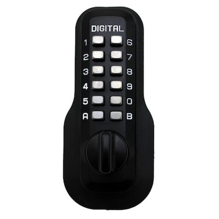 Lockey Lockey M-210-JB-DC-EZ Mechanical Keyless Deadbolt Ez Mount Plate Double Sided Combination Lock - Jet Black M-210-JB-DC-EZ